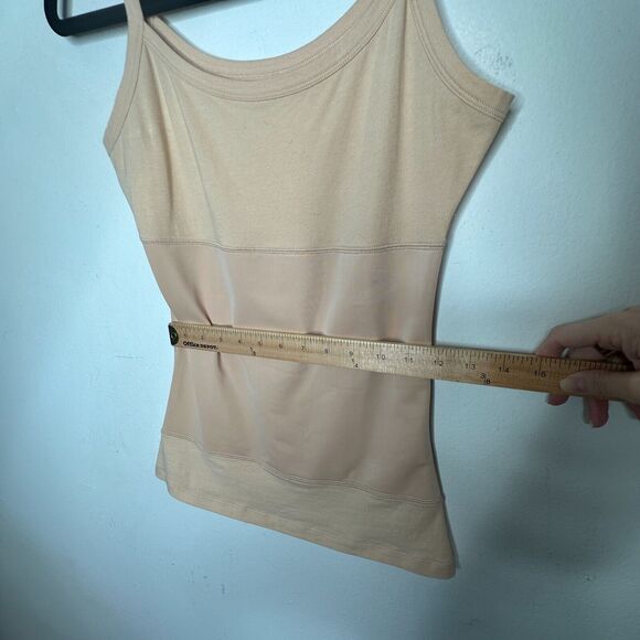 Yummie Tummie Boyfriend Tan Spaghetti Strap 3-Panel Shaping Tank Scoop Top Med - Picture 11 of 14